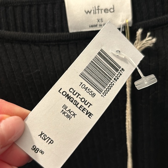 Wilfred Cut-Out Knit Longsleeve Mini Dress - Size XS - Picture 6 of 6